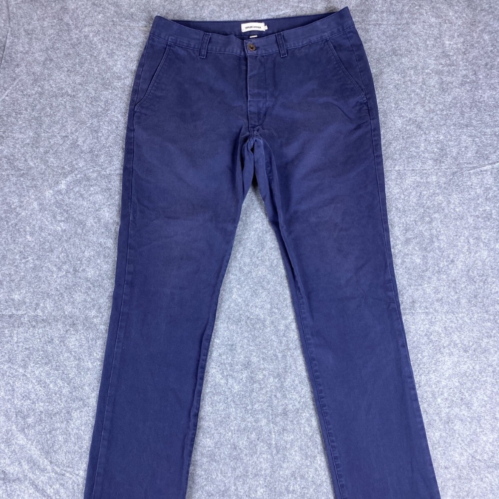 Taylor Stitch Mens Blue Chino slim fit cotton pants 34 x 34